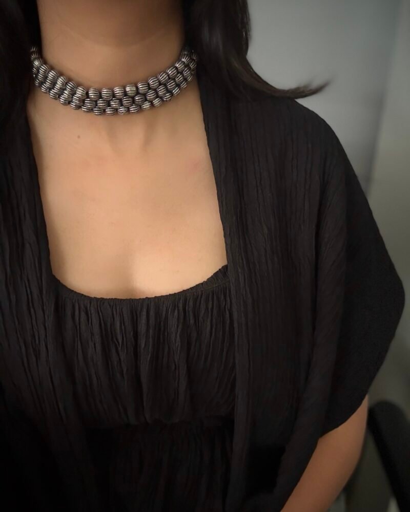 Silver Pebble Choker