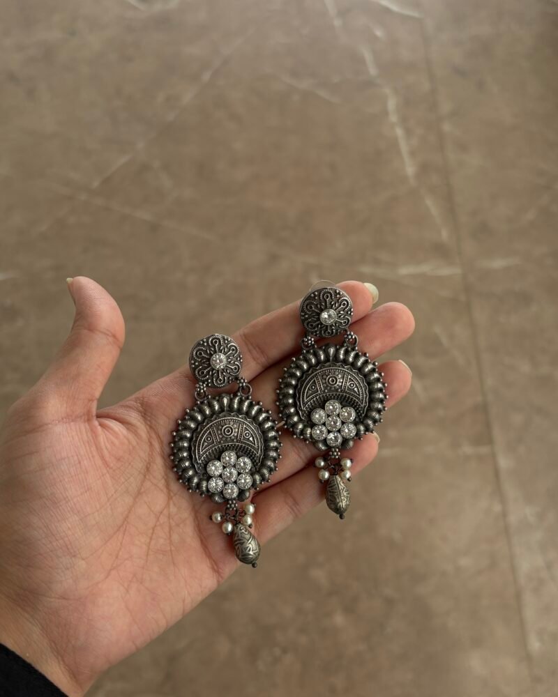 Alternative view of Rajat-Noor-Silver-Earrings