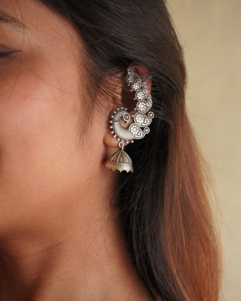 Alternative view of Peacock Vine Earcuff