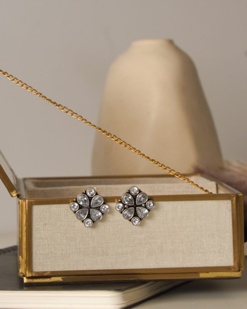 Starlit Silver Studs