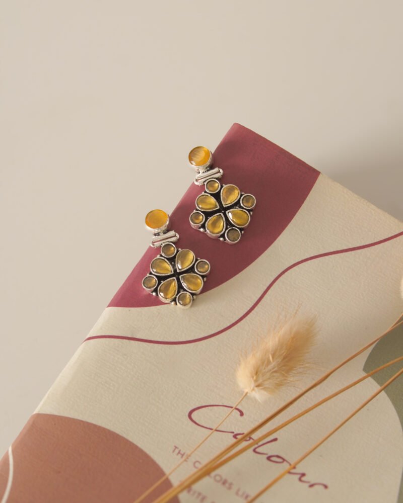 Amber Stone Earrings