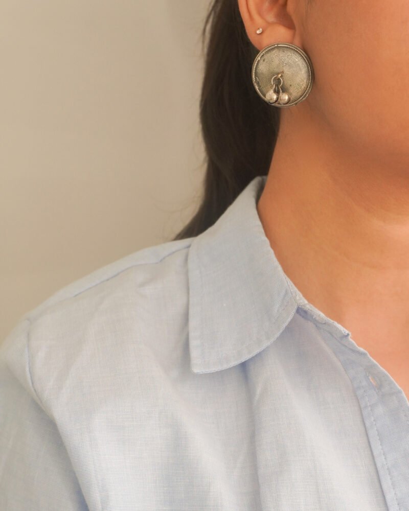 Alternative view of Leher Silver Studs