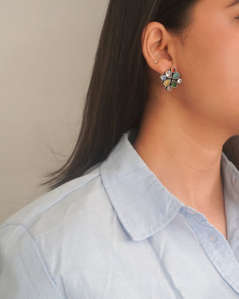Alternative view of Prism Silver Studs