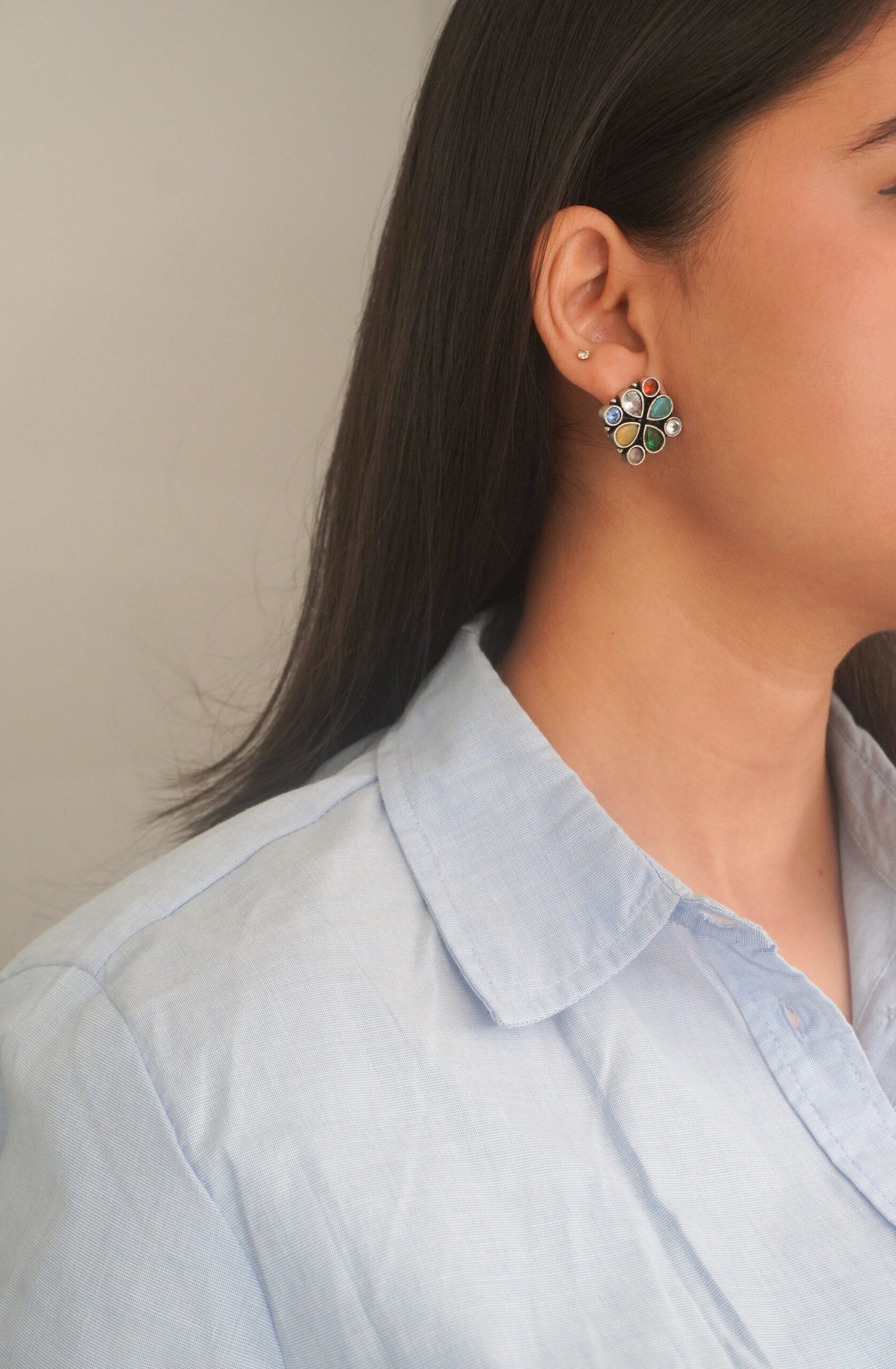 Prism Silver Studs - Image 2