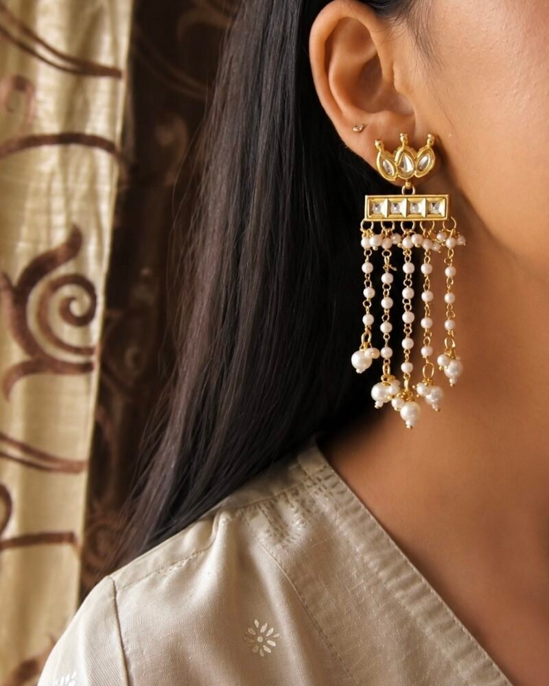 Meena Moti Earrings