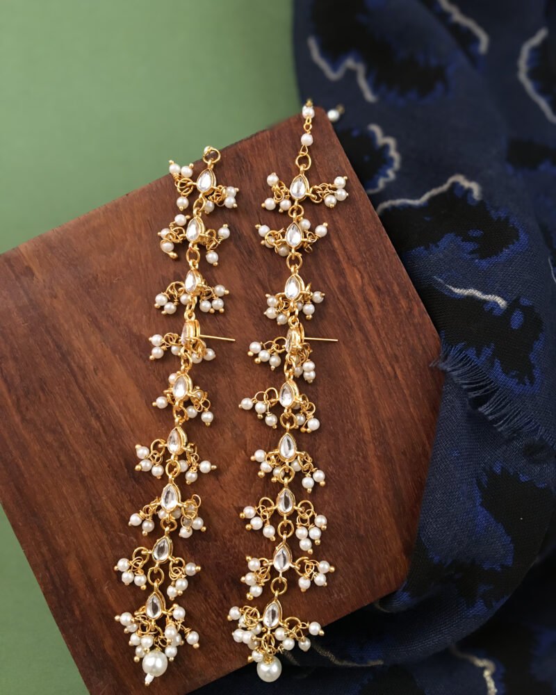 Alternative view of Kundan Saaz Earrings