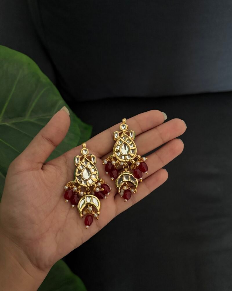 Alternative view of Ruvaan Maroon Earrings